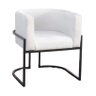 Poltrona Elegance Pé Preto Assento Off White 72x68x63cm - 1