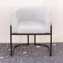 Ver imagem 3 de Poltrona Elegance Pé Preto Assento Off White 72x68x63cm