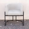 Poltrona Elegance Pé Preto Assento Off White 72x68x63cm - 3