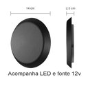 Ver imagem 6 de Arandela Parede Lua 14cm Led 5w - Preta - Branco Quente