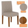Kit 2 Cadeiras Estofadas Hungria Cinamo/veludo Bege - Móveis Arapongas Cinamomo/veludo Bege - 2