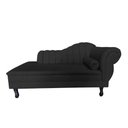 Ver imagem 3 de Recamier Decorativo Divã Amsterdã 147cm Lado Esquerdo Couro Preto
