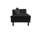 Ver imagem 5 de Recamier Decorativo Divã Amsterdã 147cm Lado Esquerdo Couro Preto