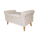 Ver imagem 2 de Recamier Bau Rio 1,60m Suede Bege - Inova Decor