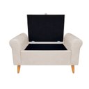 Ver imagem 3 de Recamier Bau Rio 1,60m Suede Bege - Inova Decor