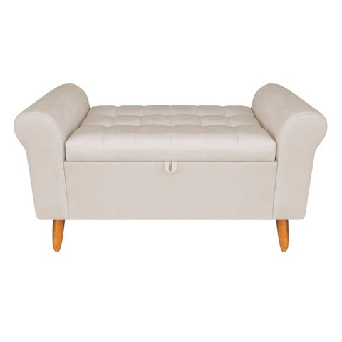 Recamier Bau Rio 1,60m Suede Bege - Inova Decor
