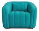 Ver imagem 2 de Poltrona Lilian Luxo Recepção Escritório Suede Bege:azul-turquesa/liso