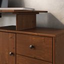 Ver mais imagens de Mesa Escritório de Canto Modular Minimalista 110 a 145 Cm Madeira Castanho Angolo
