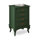 Ver imagem 1 de Mesa de Cabeceira 4 Gavetas Pés Luiz Xv Hannover 60817 - Verde Musgo