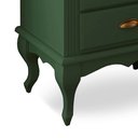 Ver imagem 3 de Mesa de Cabeceira 4 Gavetas Pés Luiz Xv Hannover 60817 - Verde Musgo