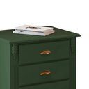 Ver imagem 4 de Mesa de Cabeceira 4 Gavetas Pés Luiz Xv Hannover 60817 - Verde Musgo