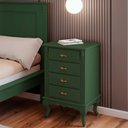 Ver imagem 2 de Mesa de Cabeceira 4 Gavetas Pés Luiz Xv Hannover 60817 - Verde Musgo