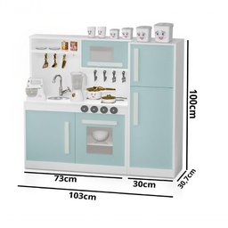 Cozinha Perfeita Infantil 100% Mdf com Geladeira Menta - 4