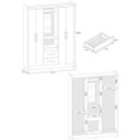 Ver imagem 4 de Guarda-Roupa Solteiro 4 Portas com Espelho Capelinha Atualle Móveis