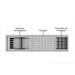 CALHA UMIDA KITCHEN ESCORREDOR COM ACESSORIOS 73,5X19,6 CU1444 CALHA UMIDA - 3