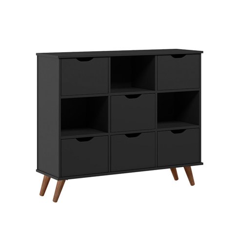 Nicho Organizador c/ 6 Gavetas Vintage Haia Q01 - ADJ Decor NICHO ORGANIZADOR NICHO DECORATIVO Preto