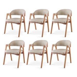 Kit 6 Cadeiras para Mesa de Jantar Gaia