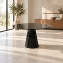 Ver imagem 3 de Mesa de Jantar Redonda 110 cm – Tampo em Laca Preto