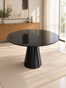 Ver imagem 2 de Mesa de Jantar Redonda 110 cm – Tampo em Laca Preto