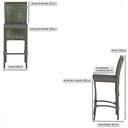 Ver imagem 2 de 4 Banqueta em Alumínio Roma Marrom Corda Náutica Tecido 11