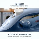 Ver imagem 7 de Ferro a Vapor Seco Mondial Fvn-02-Bl Base Cerâmica Azul 1800W 220V