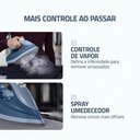Ver imagem 4 de Ferro a Vapor Seco Mondial Fvn-02-Bl Base Cerâmica Azul 1800W 220V
