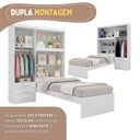 Ver imagem 5 de Guarda-Roupa Infantil Juvenil com Cama de Solteiro e Baú Advantage 4 Portas 3 Gavetas Branco