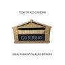 Caixa de Correio Cartas para Muro Detrás Ouro 12x23x11cm - 4
