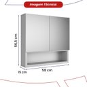 Ver imagem 3 de Espelheira para Banheiro 2 Porta Orion