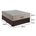 Ver imagem 3 de Cama Box Baú Casal Sintético Cremil + Colchão Molas Ensacadas Airprime 138cm Marrom - Suporta At
