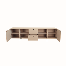 Rack Tube 2 Portas 2 Gavetas 2 Nichos 220x62x42 Sal Rosa - Mdf Arauco - 3