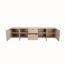 Ver imagem 3 de Rack Tube 2 Portas 2 Gavetas 2 Nichos 220x62x42 Sal Rosa - Mdf Arauco
