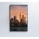 Ver imagem 1 de Quadro Nova York Pôr Do Sol 40x60 Cm Vidro Impresso