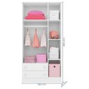 Ver imagem 5 de Guarda-roupa Infantil 3 Portas 2 Gavetas Doce Sonho Qmovi