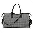 Ver imagem 1 de Bolsa Transversal Xadrez Unissex Viagens Academia Trabalho:preto