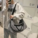 Ver imagem 2 de Bolsa Transversal Xadrez Unissex Viagens Academia Trabalho:preto