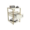 Ver imagem 2 de Mesa Cabeceira LI046 Industrial 1 Gaveta Kappesberg Of White
