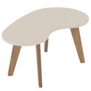 Ver imagem 1 de Mesa de Centro Mdf Tampo Curvo 91 Cm 4604 Off White Arly