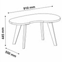 Ver imagem 3 de Mesa de Centro Mdf Tampo Curvo 91 Cm 4604 Off White Arly