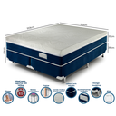 Ver imagem 2 de Cama Box Colchão Paradiso + Base Veludo King Azul Estofama