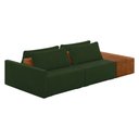 Ver imagem 1 de Sofá Ilha 2 Lugares Living 232cm Modulado para Sala Lary Veludo Verde K01 - D'Rossi