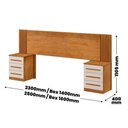 Ver imagem 3 de Cabeceira Extensiva Casal Queen Ripada Valência Benetil Móveis Cinamomo Off