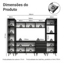 Ver imagem 3 de Armário de Cozinha Completa 280 Cm Preto Nice Madesa 01 Preto
