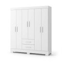 Ver imagem 2 de Guarda-Roupa Casal 6 Portas, 2 Gavetas e Pés Olímpio Branco