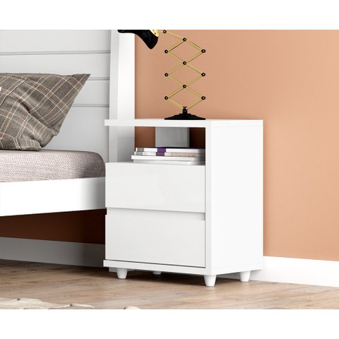 Mesa De Cabeceira Campeche D07 Branco Henn