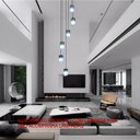 Ver imagem 4 de Lustre para Sala Cúpula Fumê 6 Lâmpadas Pé Direito Alto