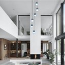 Ver imagem 3 de Lustre para Sala Cúpula Fumê 6 Lâmpadas Pé Direito Alto