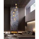 Ver imagem 3 de Lustre para Sala Cúpula Fumê 6 Lâmpadas Pé Direito Alto