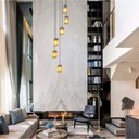 Ver imagem 4 de Lustre para Sala Cúpula Fumê 6 Lâmpadas Pé Direito Alto