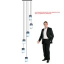 Ver imagem 5 de Lustre para Sala Cúpula Fumê 6 Lâmpadas Pé Direito Alto